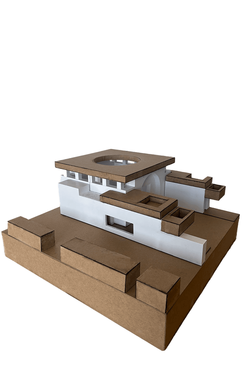Terraced house isometric model